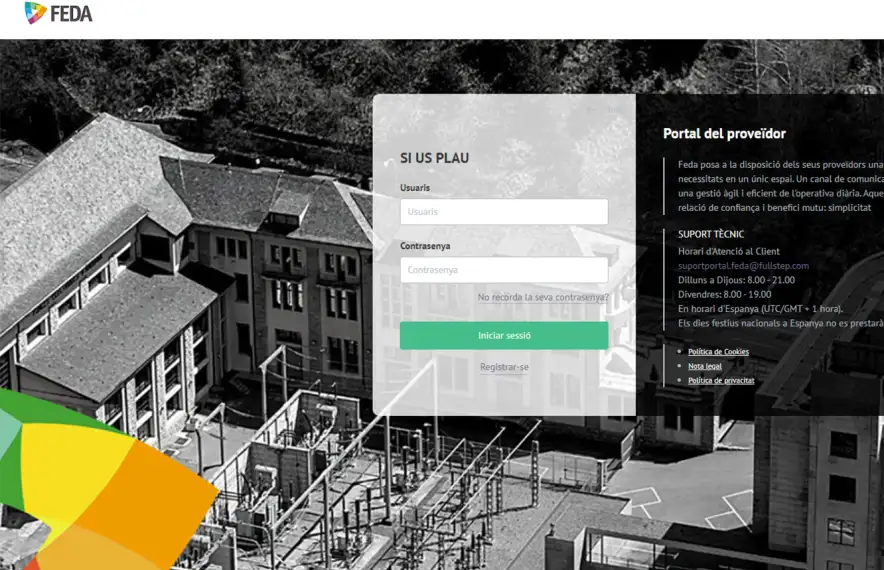 El nou portal per al registre dels proveïdors.