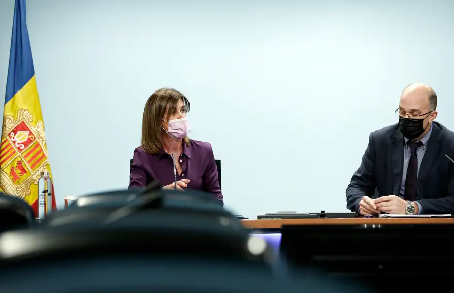 Ester Vilarrubla i Xavier Campuzano durant la roda de premsa.