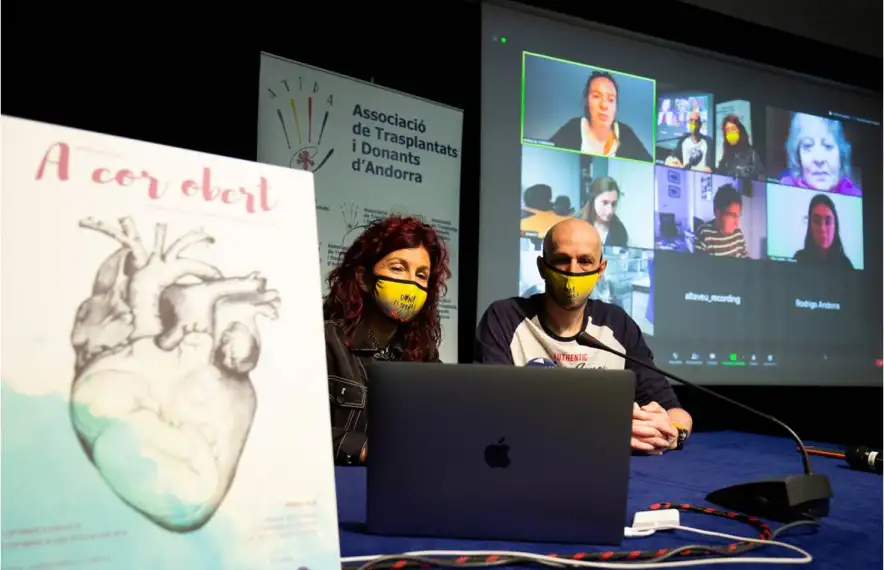 Mercè Canals i Toni Gamero en la roda de premsa d'aquest matí.