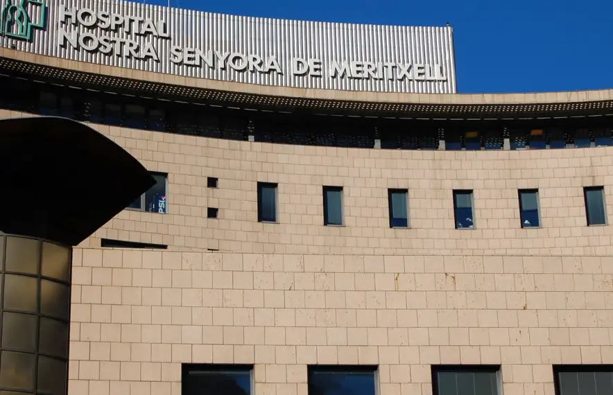 Vista exterior de l'hospital Nostra Senyora de Meritxell.