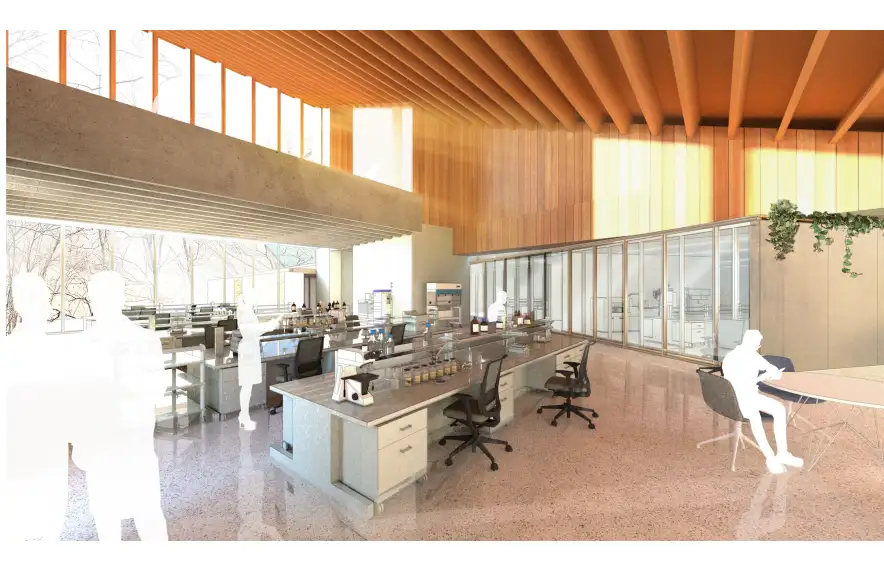 Recreació de com serà el centre de recerca que construirà Grifols a Ordino.