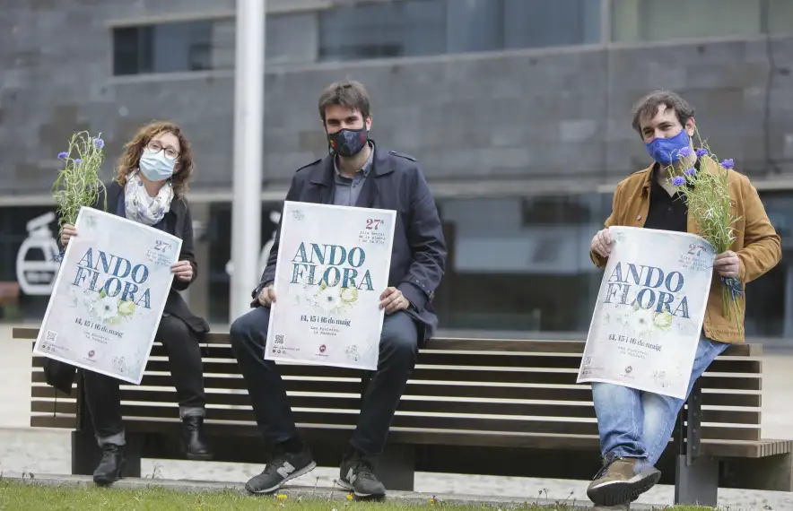 Un instant de la presentació de la nova edició d'Adoflora aquest matí.