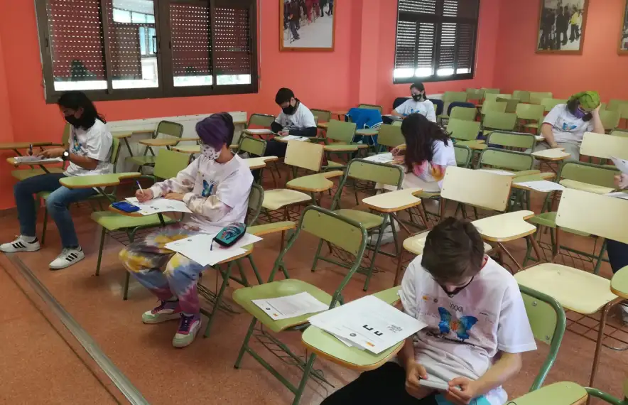 Alumnes en el moment de la prova.