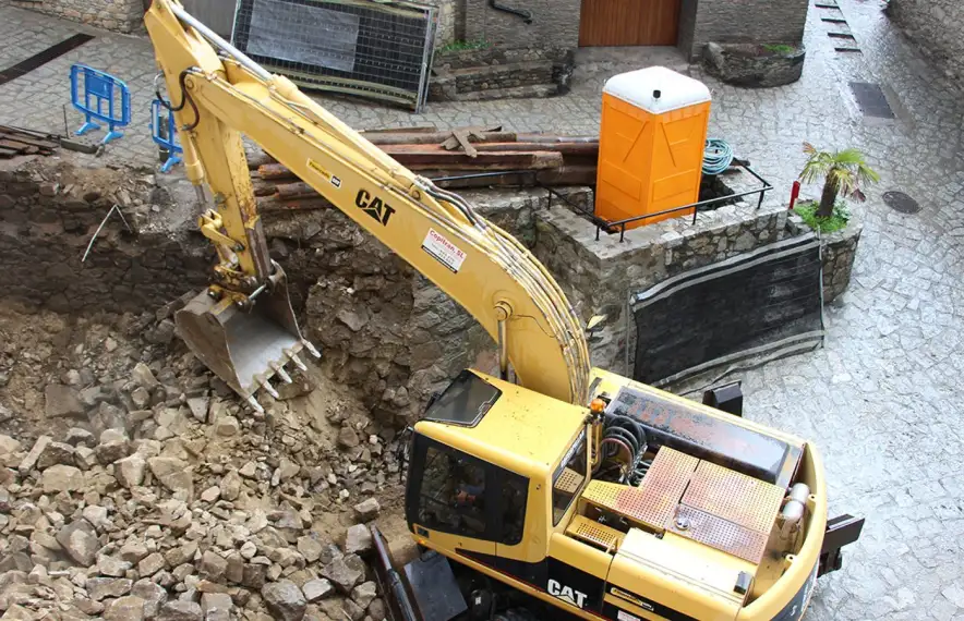 Una obra al centre d'Andorra la Vella.