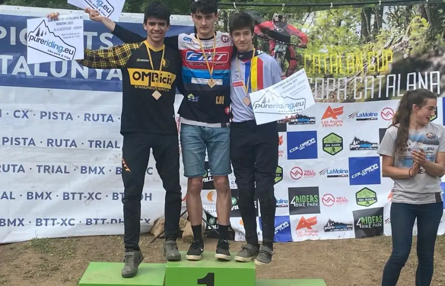 Arnau Graslaub, al tercer esglaó del podi. Foto: Foto cedida per Joan Miró