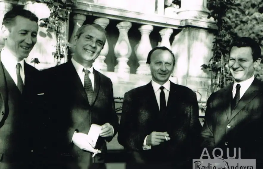 Guy de Comminges és el segon per la dreta: aquí, el 1969, acompanyat per Jean Delvigne, Jean Arnaud i Gilles Marquet.