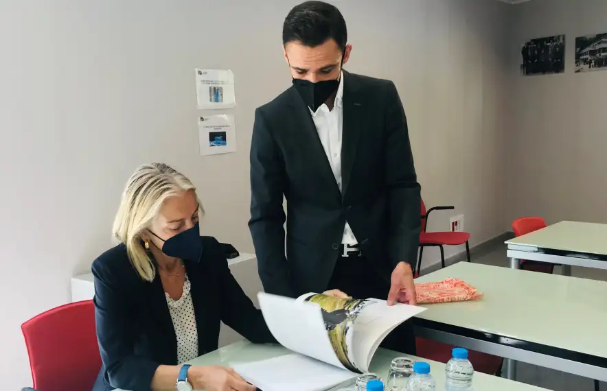 Un moment de la visita.