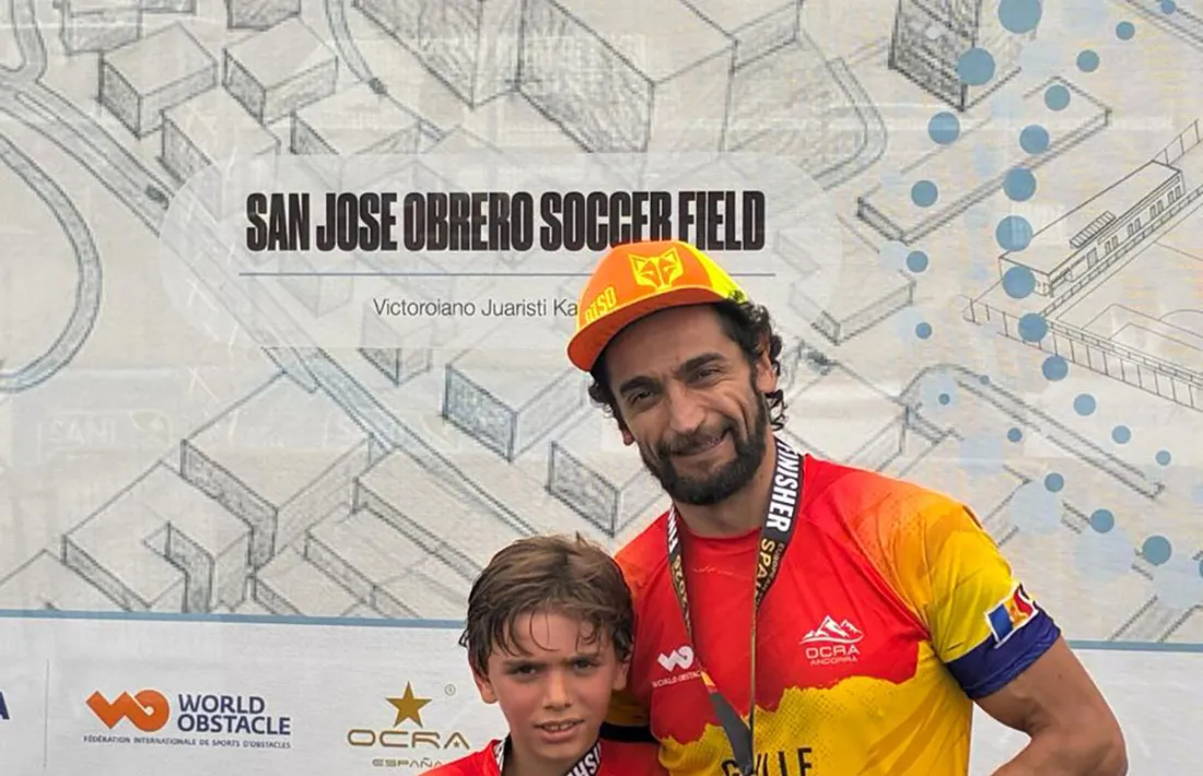Guille López-Cross i el seu fill. 