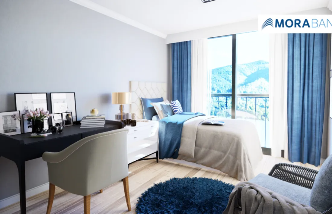 Projecció de com seran les habitacions del centre residencial.