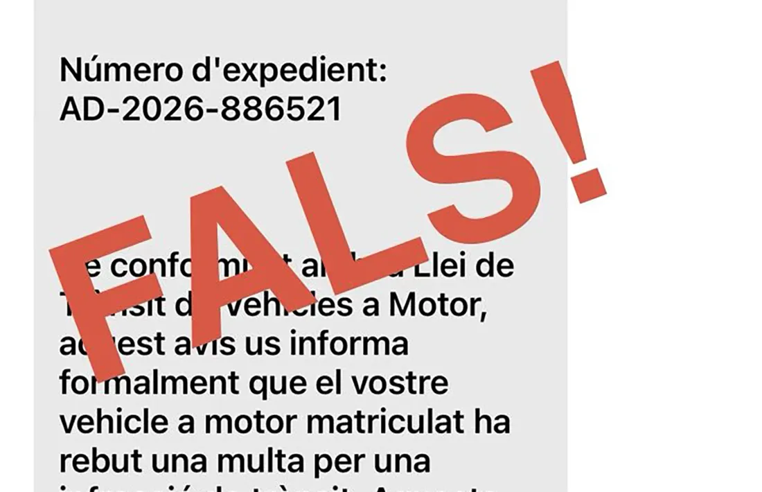 Missatge fals que s'envia per mirar de robar dades personals.