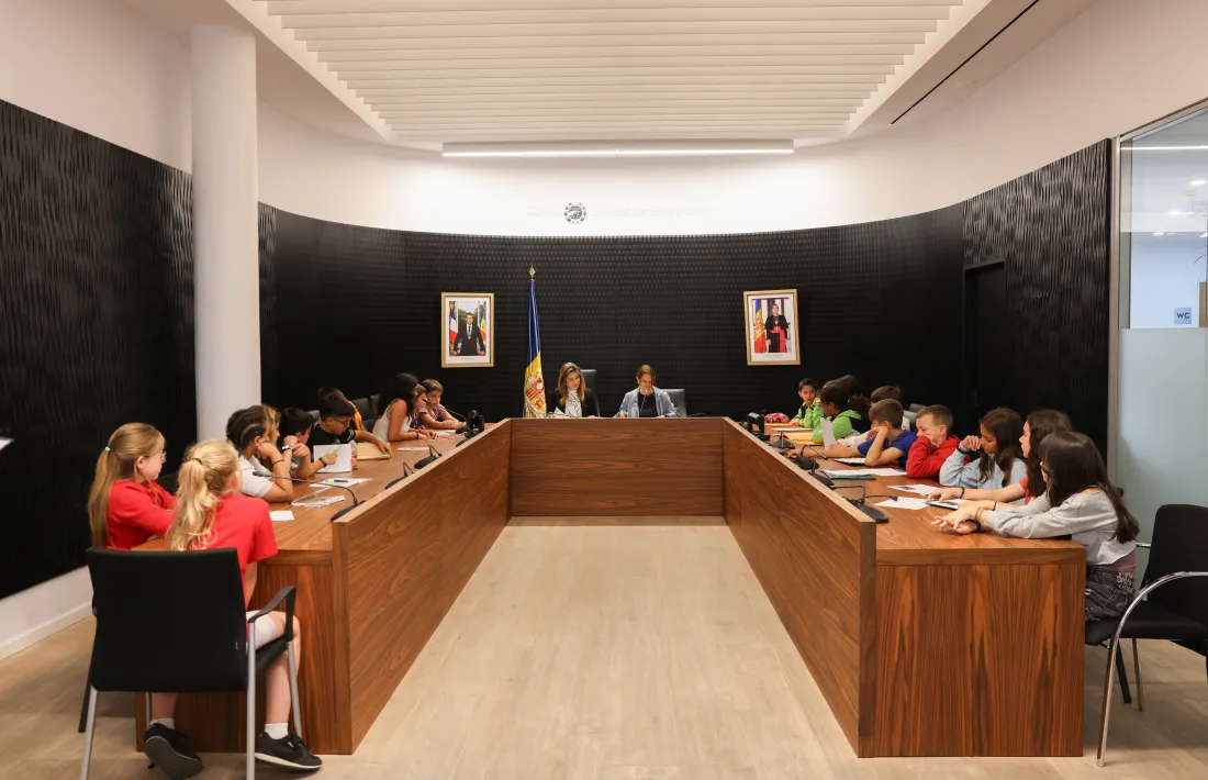 La sessió del Consell d'infants celebrat aquest dijous a Escaldes-Engordany.