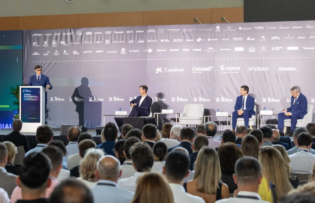 Imatge d'arxiu de la participació del president de la Generalitat, Salvador Illa, l'any passat.