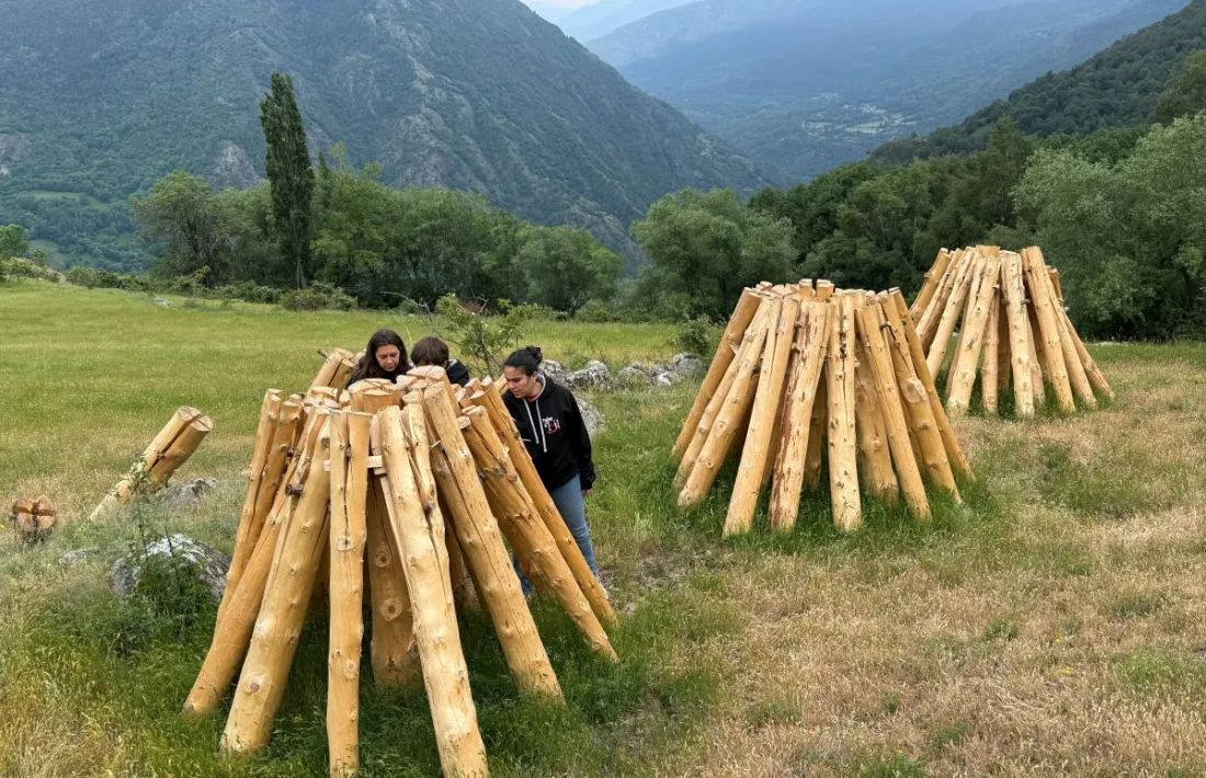 Preparació de les falles a Idílico (Alt Àneu). 