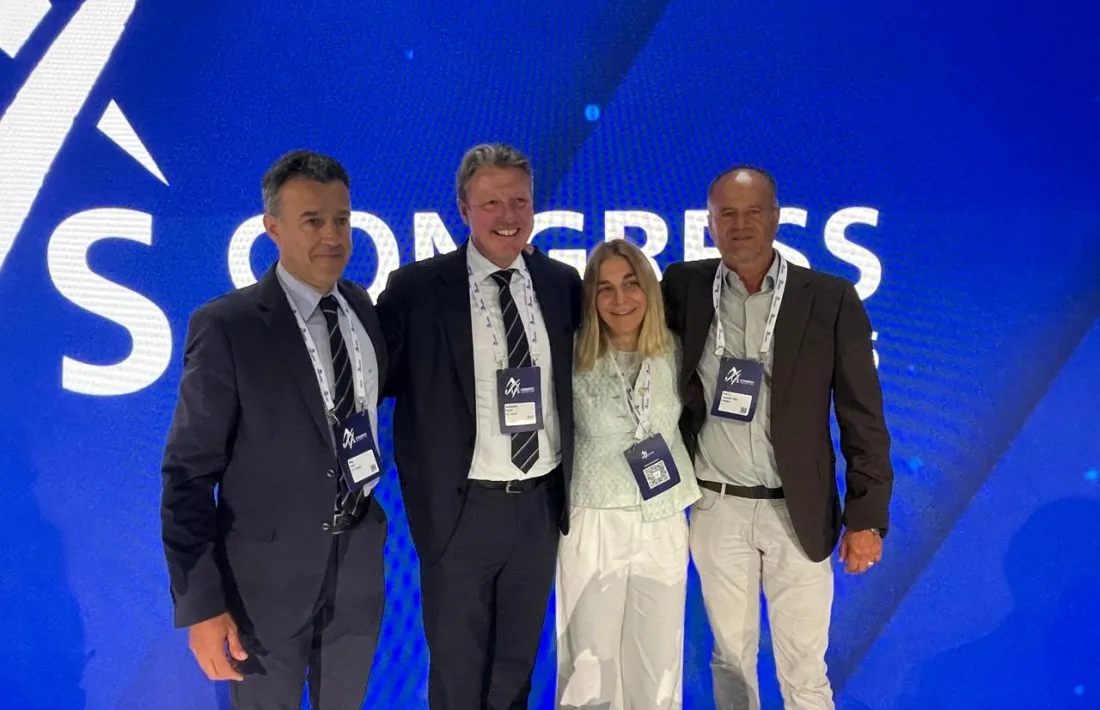 Patrick Toussaint, a la dreta amb Magdalena Kast, May Peus i Alexander Ospelt, president de la FIS.