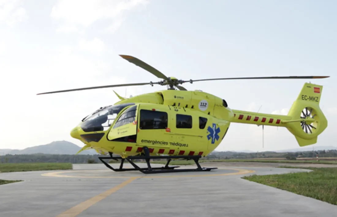 Un helicòpter del Sistema d'Emergències Médiques.