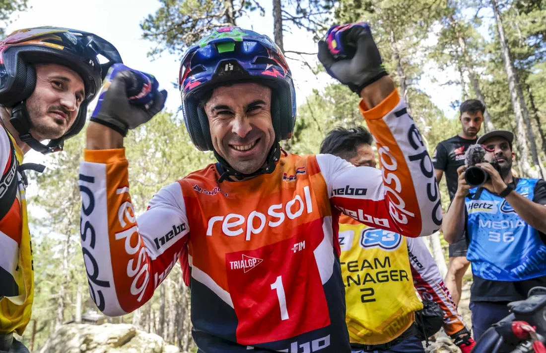 Toni Bou, pilot resident del Repsol Honda HRC, va donar una nova lliçó de pilotatge a Naturland.