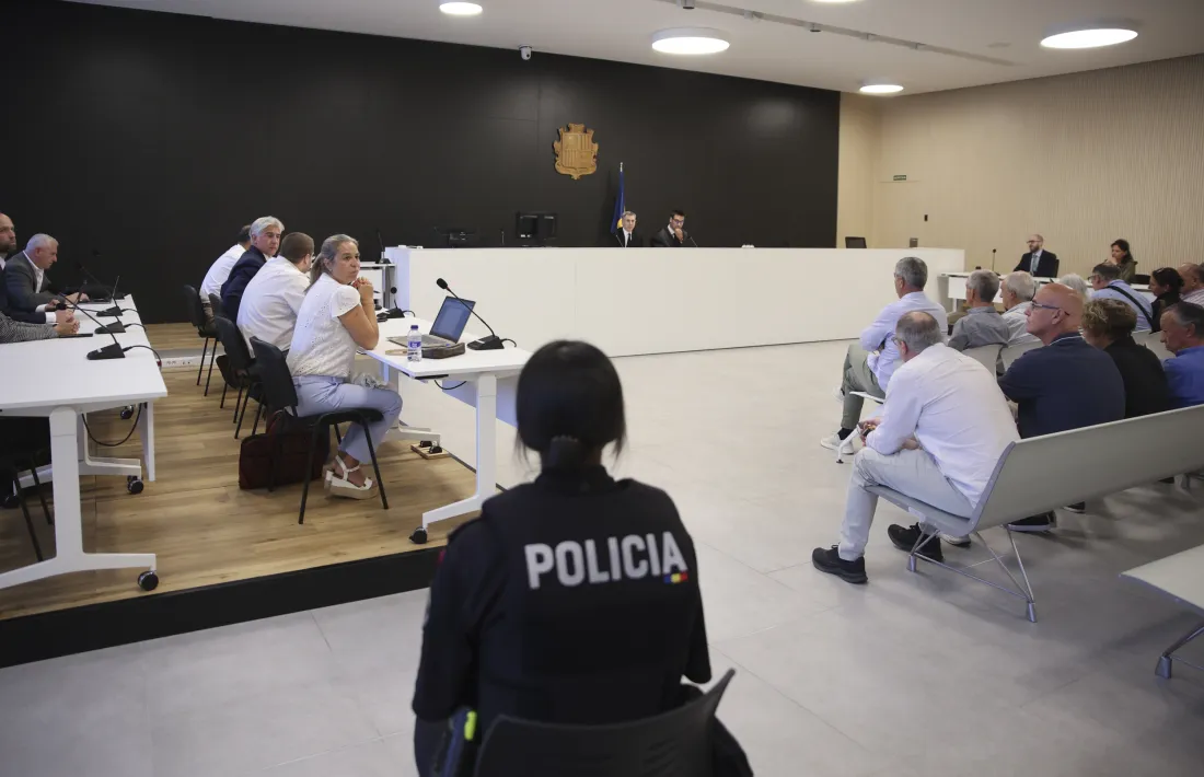 Els encausats pel cas BPA el dia de la lectura de la sentència.