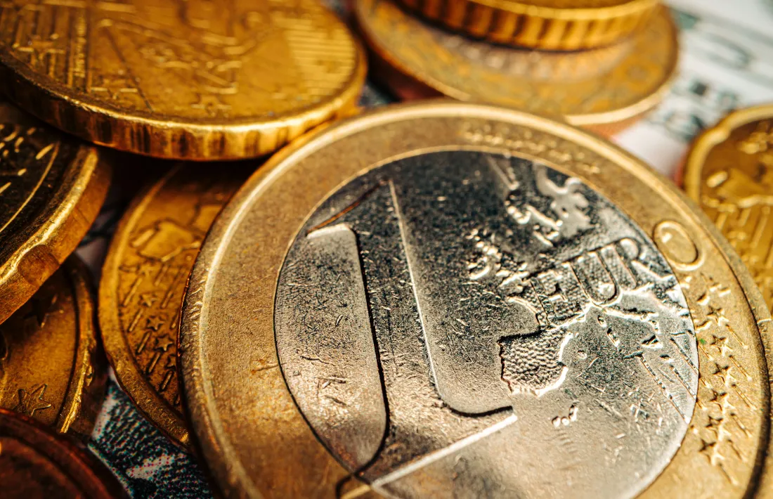 Una moneda d'euro.