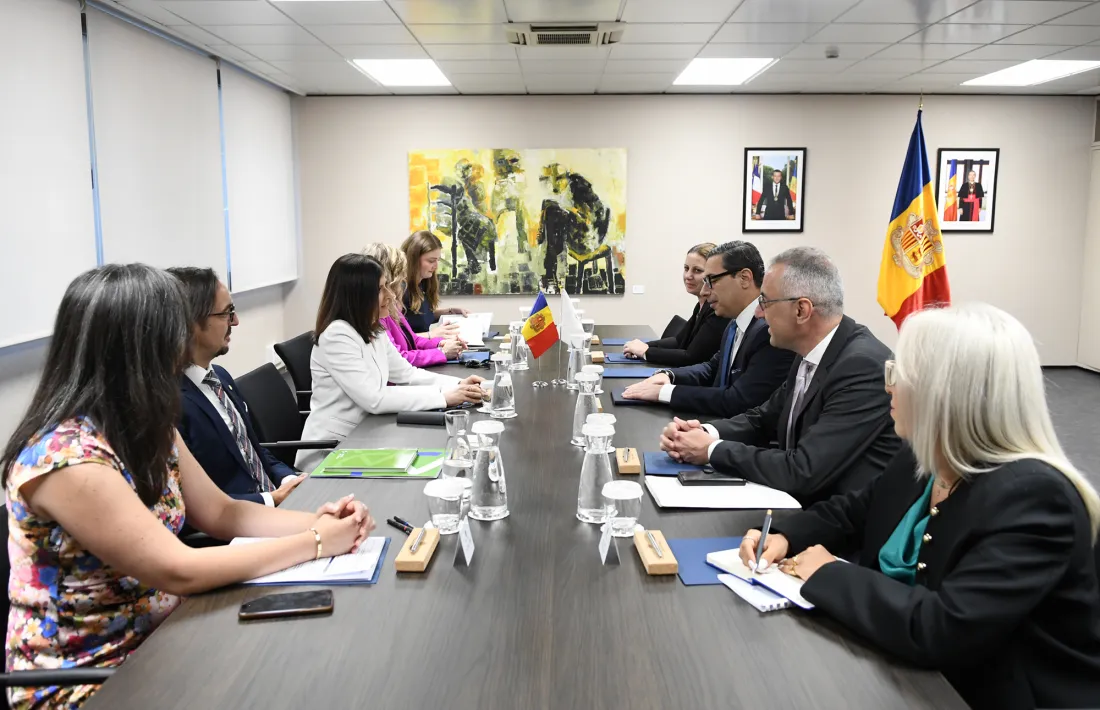 La reunió entre Imma Tor i el seu homòleg xipriota, Constantinos Kombos.