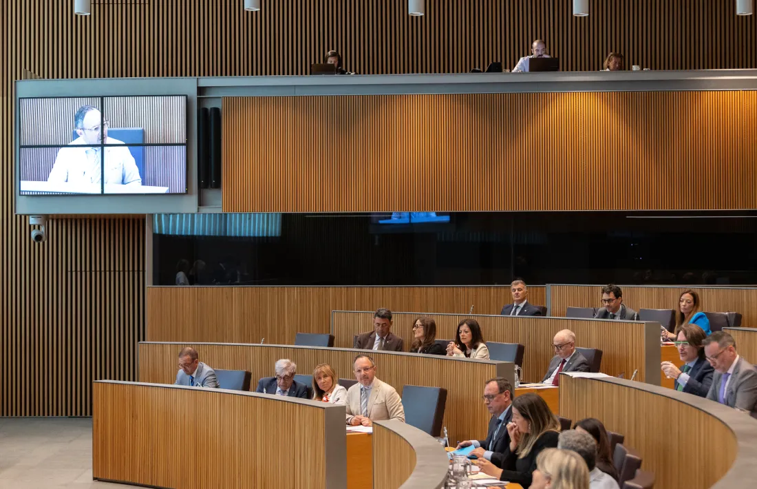 Un moment de la sessió del Consell Generall per debatre i votar resolucions.