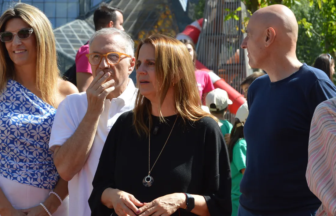 La cònsol major d'Escaldes-Engordany, Rosa Gili, aquest dimecres durant la inauguració de la nova zona verda del Prat del Roure.