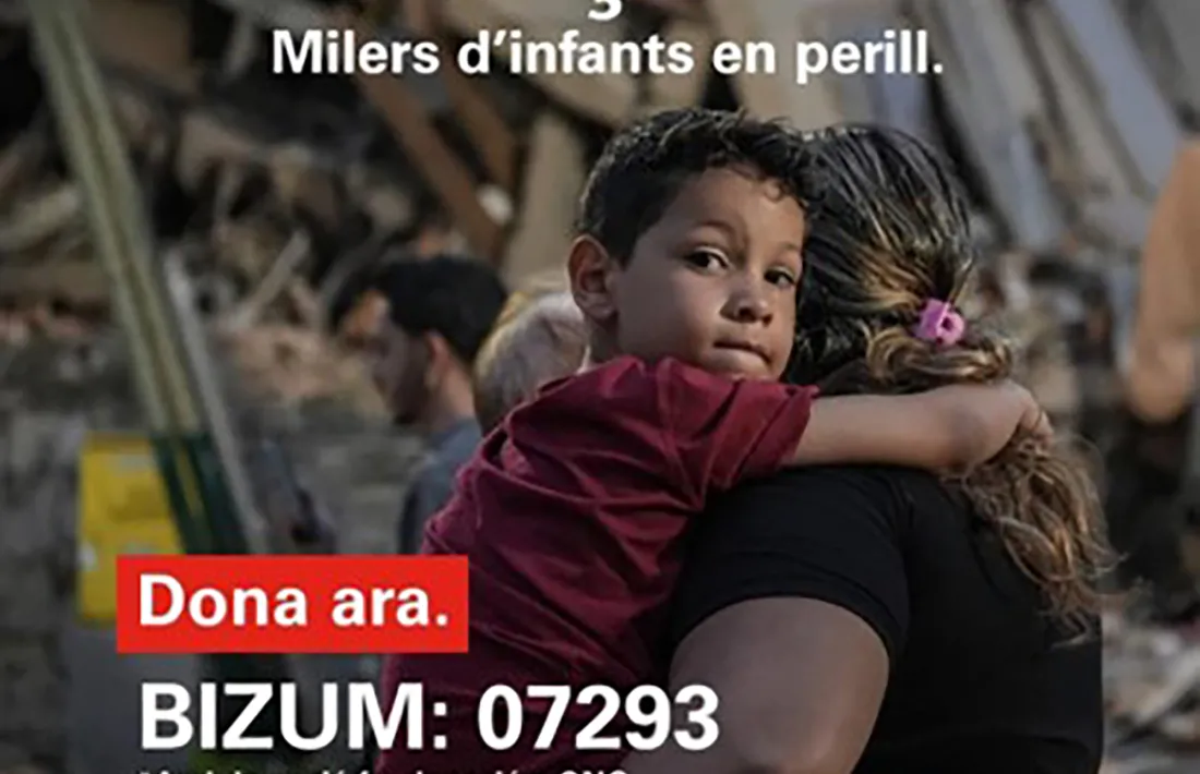 El cartell de la campanya solidària impulsada per Unicef Andorra.