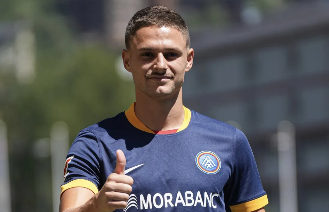 Nacho Quintana, amb l’FC Andorra.