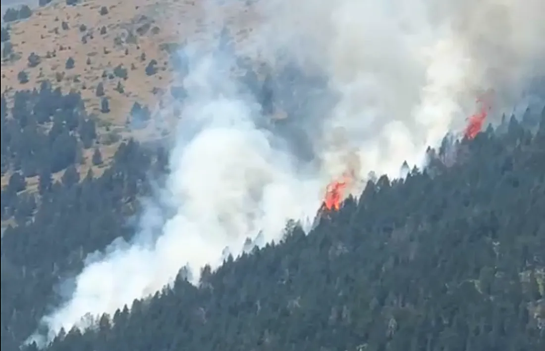 L'incendi a Os de Civís.
