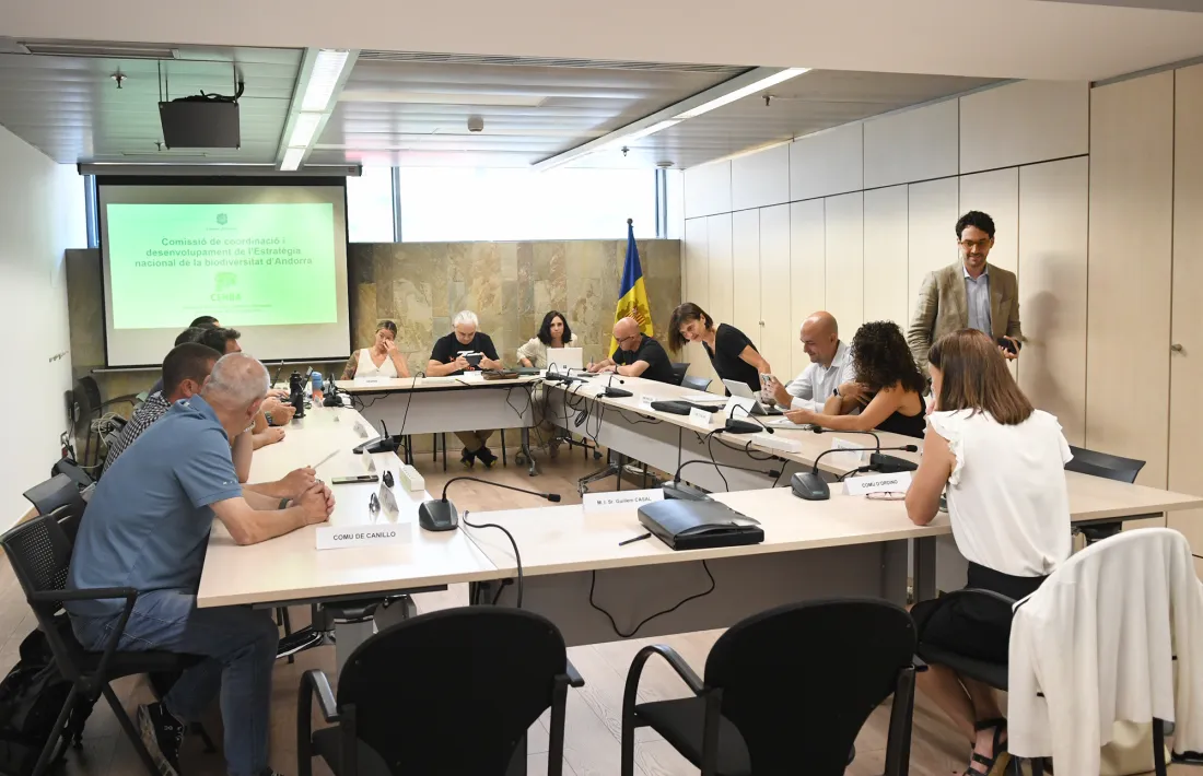 La reunió de la Comissió de coordinació i desenvolupament de l’estratègia nacional de la biodiversitat d’Andorra (Cenba).
