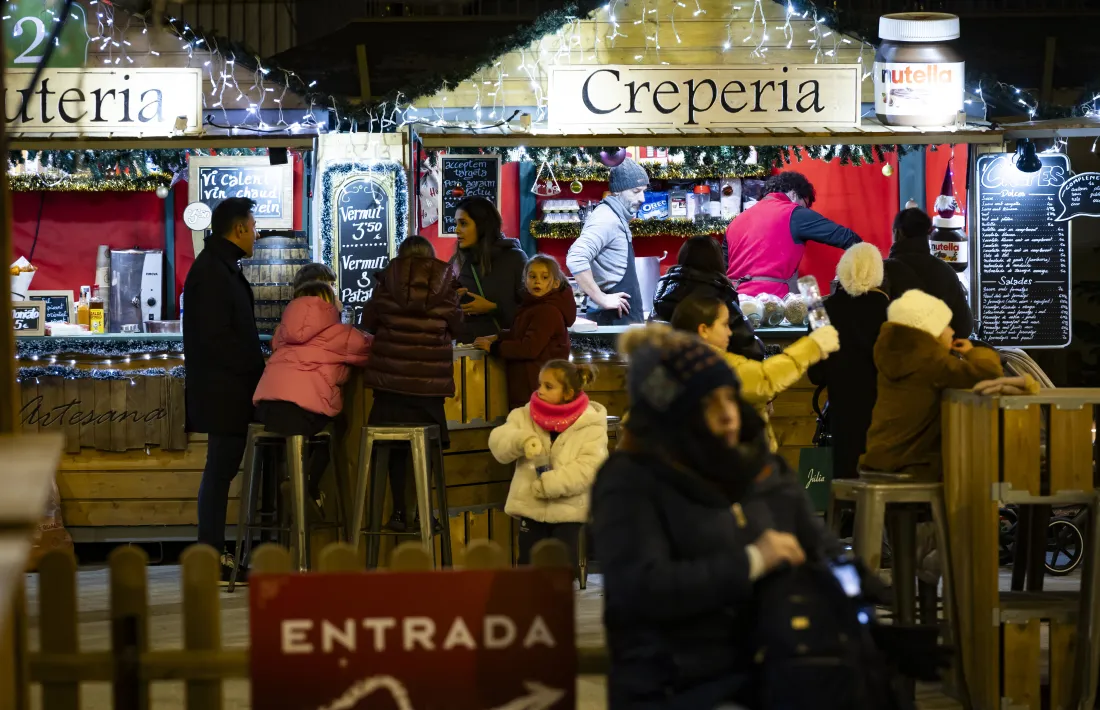 Una edició anterior del Mercat de Nadal d'Andorra la Vella.
