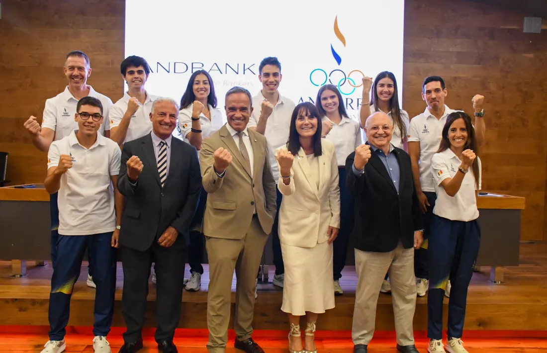 La delegació dels Jocs del Mediterrani es va presentar a Andbank.