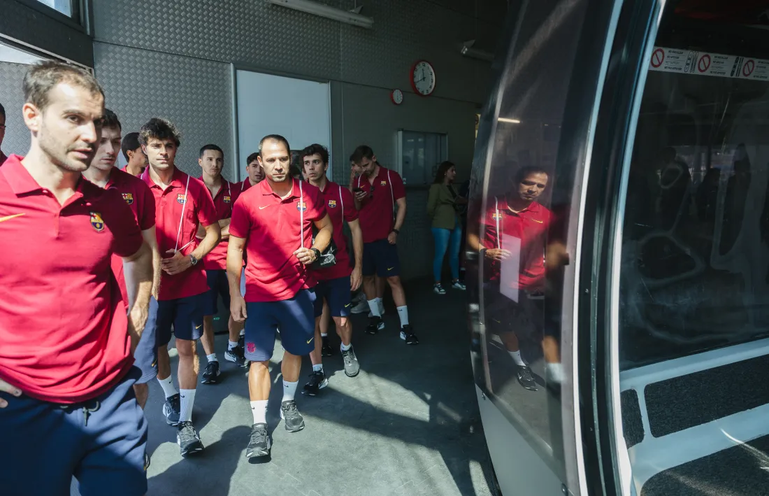 El Barça d'hoquei patins, al Funicamp.