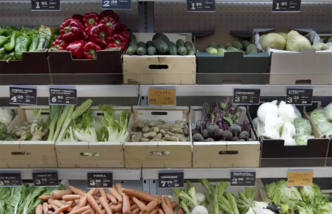 Secció d'alimentació d'un comerç.