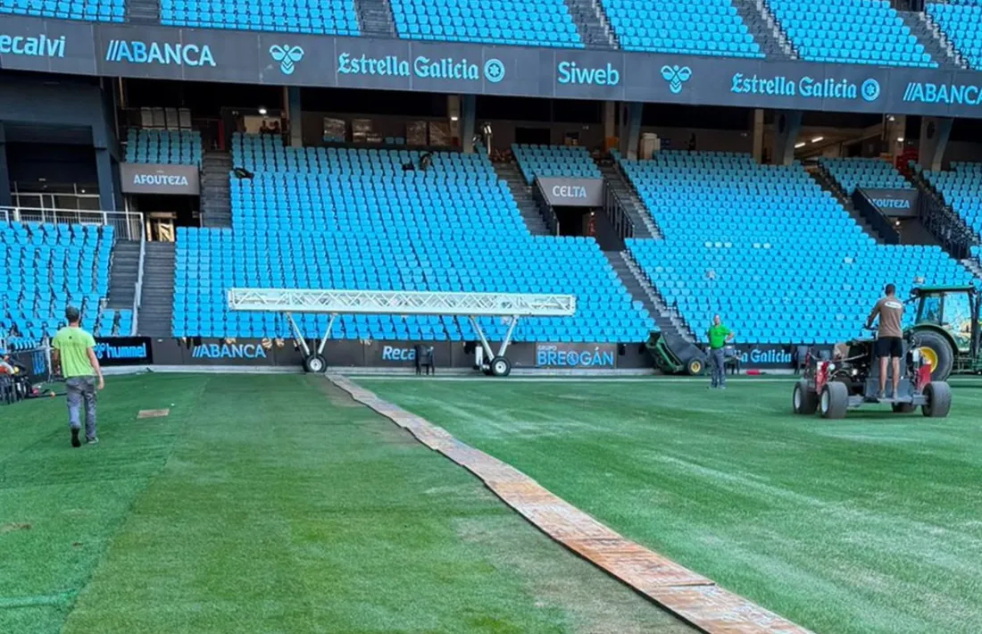 El Celta Fortuna i l’FC Andorra estrenaran avui la nova gespa de l’Estadi Abanca Balaídos de Vigo.