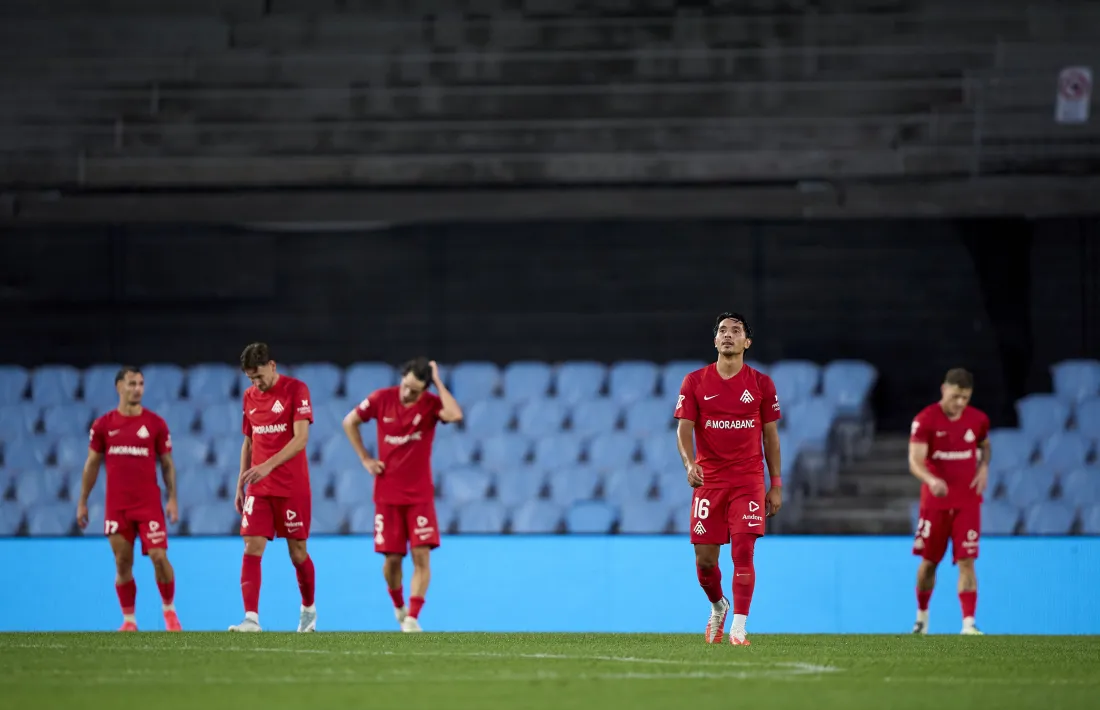 L’FC Andorra va passar de l’eufòria del 0 a 2 contra el Celta Fortuna a perdre per 4 a 2.