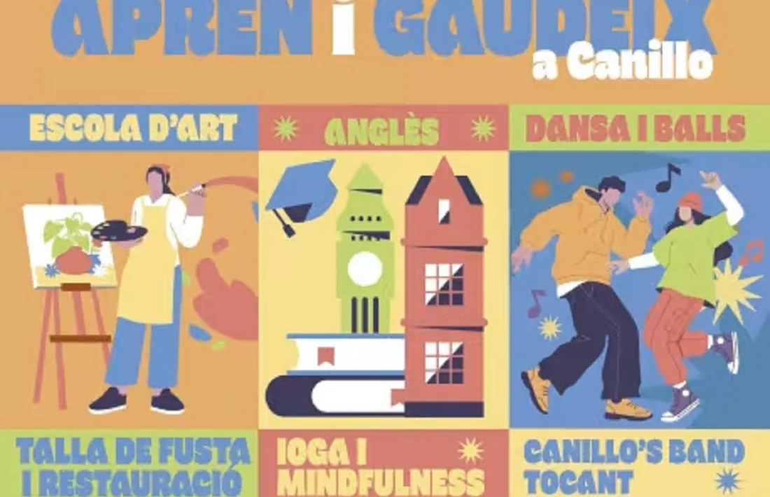 El cartell anunciador de les activitats.