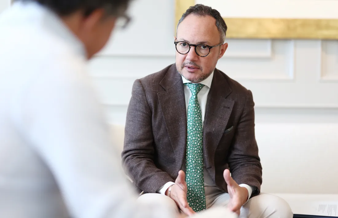 El cap de Govern, Xavier Espot, durant l'entrevista.