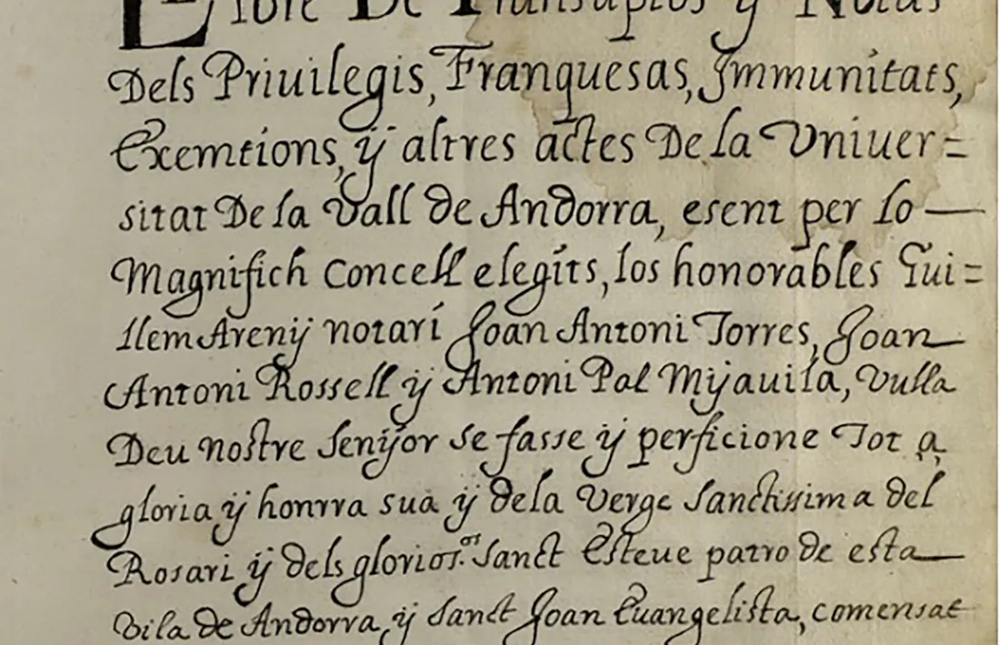 El document original de l’enquesta, que es custodiava a l’arxiu del castell de Foix, no s’ha conservat, però ens ha arribat gràcies a la versió incorporada el 1674 al ‘Llibre de Privilegis de les Valls d’Andorra’.