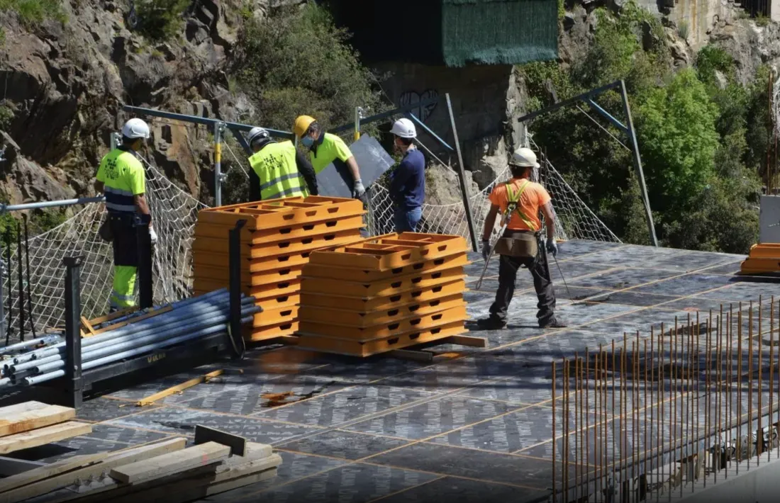 La construcció és un dels sectors on ha millorat la confiança empresarial. 