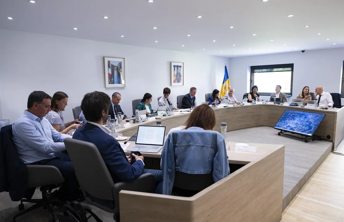  La reunió de cònsols celebrada aquest matí al Comú d’Andorra la Vella.