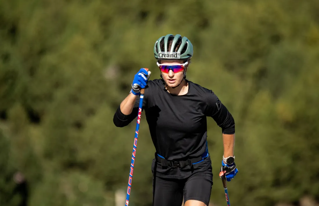 Gina del Rio exercitant-se a Font Romeu.