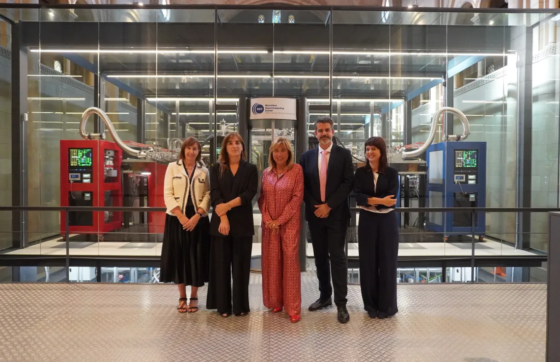 La visita de la delegació andorrana en el Barcelona Supercomputing Center (BSC).