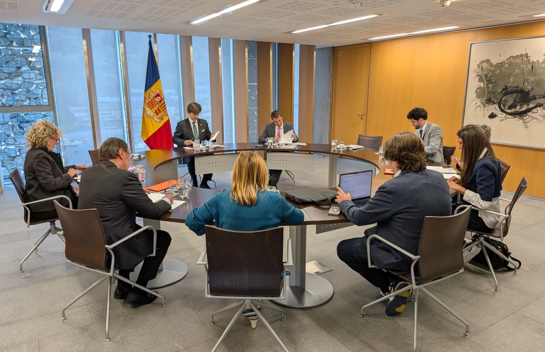 Un moment de la reunió de la Junta de Presidents d’aquesta a la tarda.