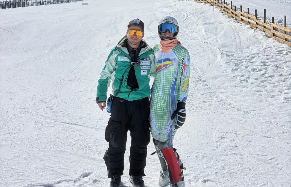 Carla Mijares, amb el seu nou entrenador, Pol Carreras.