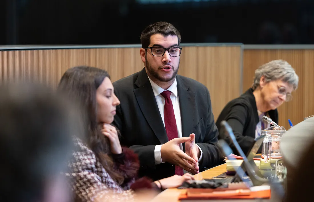 Laia Moliné, Pere Baró i Susanna Vela, del grup parlamentari socialdemòcrata.