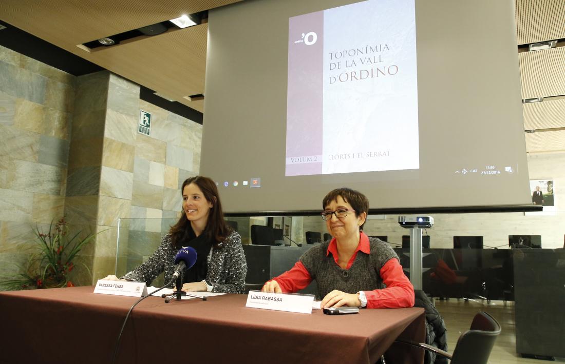 Andorra, Lídia Rabassa, Toponímia de la vall d'Ordino, Vanessa Fenés, Llorts, el Serrat, bruixes, font de l'Home Mort, borda Cametes