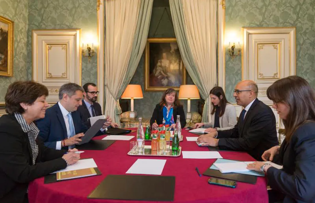 Ronda de reunions del ministre Saboya a París amb alts càrrecs del Govern francès