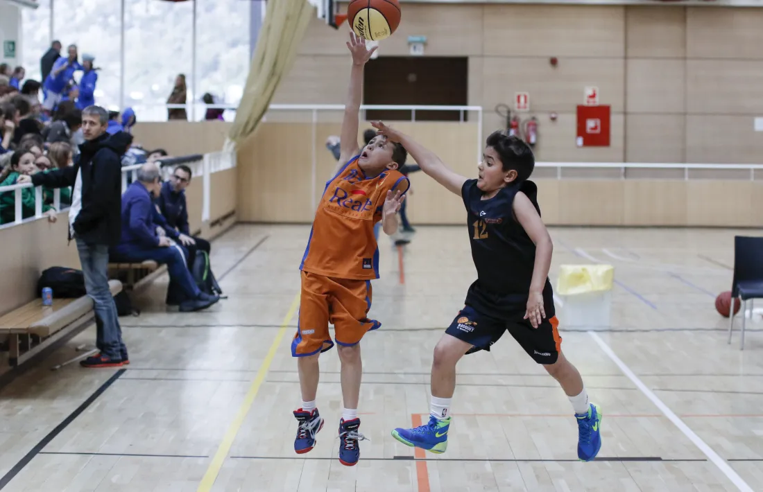 La festa del bàsquet base modest