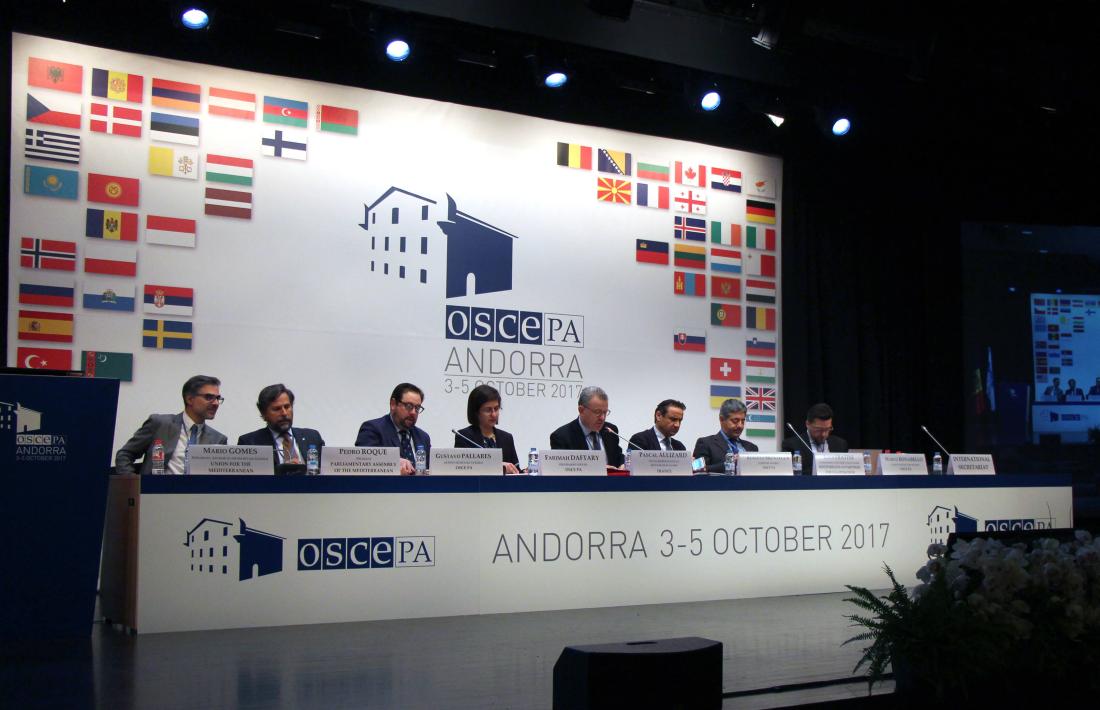 Arrenca a Andorra la sessió de tardor de l'OSCE-PA amb un debat sobre la seguretat i cooperació al Mediterrani