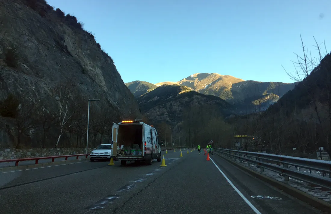 Eliminat el doble carril entre la Massana i Ordino